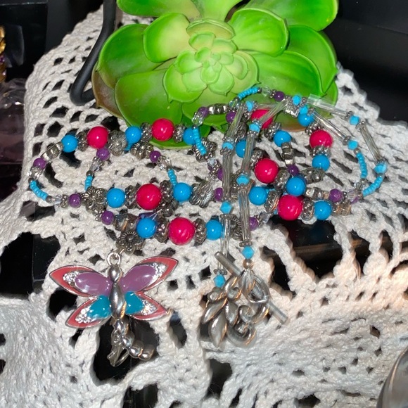 Brighton lanyard, stunning sterling, enamel and beaded - Picture 5 of 5